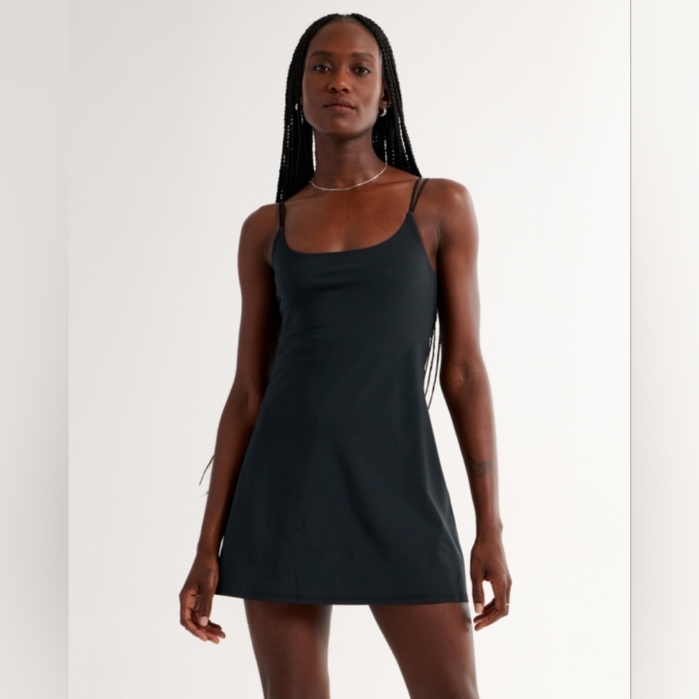 Abercrombie & Fitch Black Traveler Mini Dress, Size Large Petite